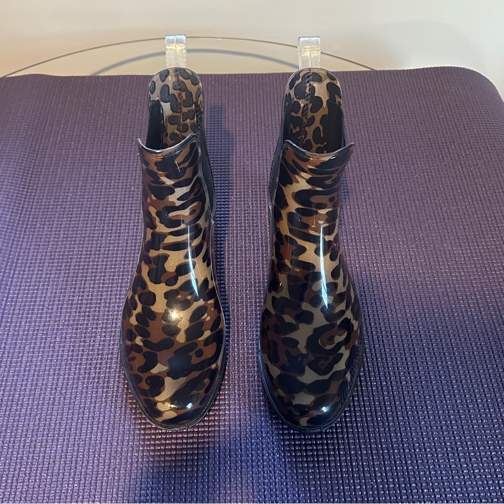 Ralph Lauren leopard print rain boots